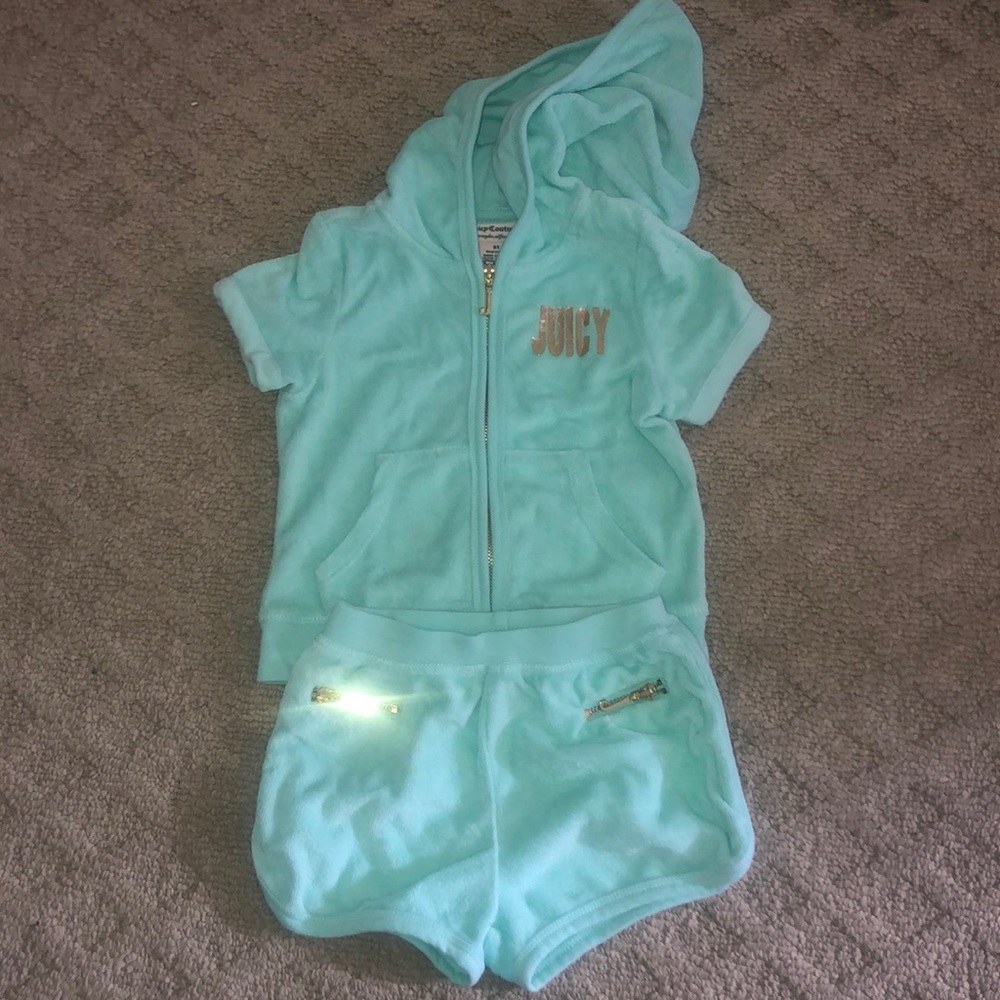 Juicy Couture Shorts and Hoodie Set Sz 3T